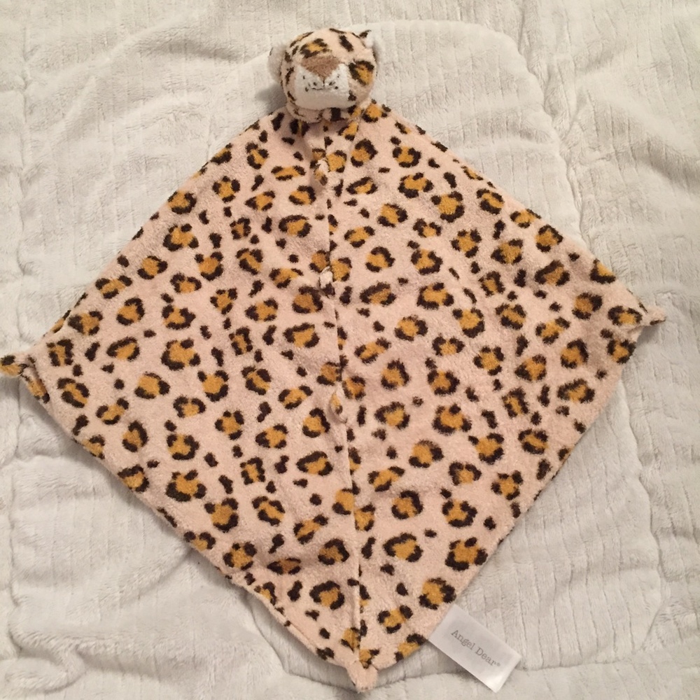 Angel Dear Leopard Security Blanket Plush Baby Lovey